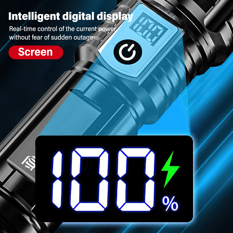 High Power 200000LM LED Flashl - Renewable Energy Battery recension och pris