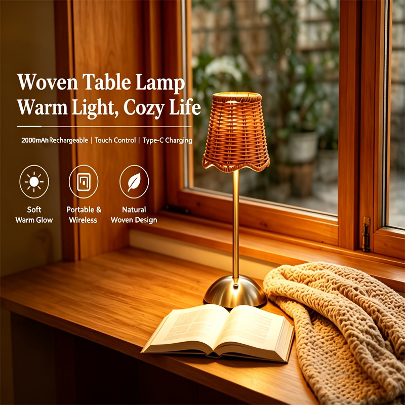 Bohemian Woven Rattan Art Tabl - Renewable Energy Battery recension och pris