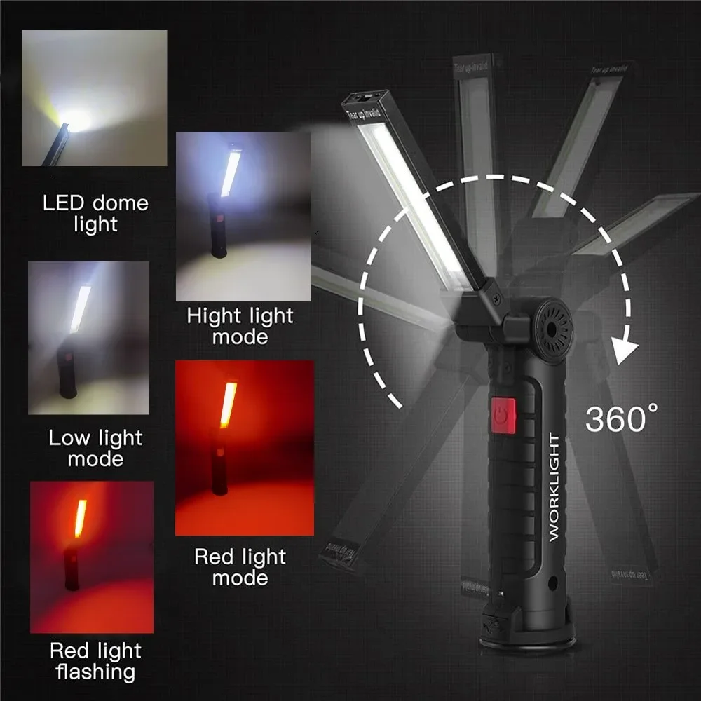 Portable COB LED Flashlight US - Renewable Energy Battery recension och pris