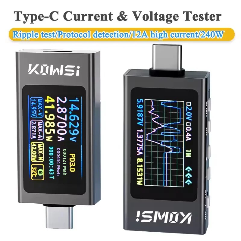 KWS-X1 Type-C Current and Volt - Battery Monitor Coulometer recension och pris