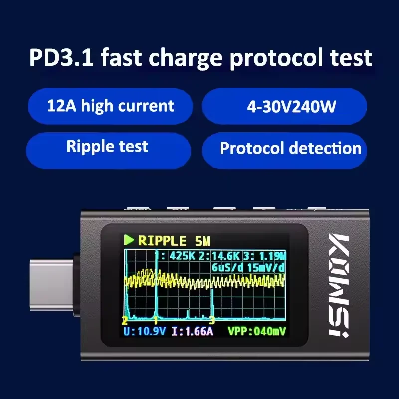 KWS-X1 Type-C Current and Volt - Battery Monitor Coulometer recension och pris