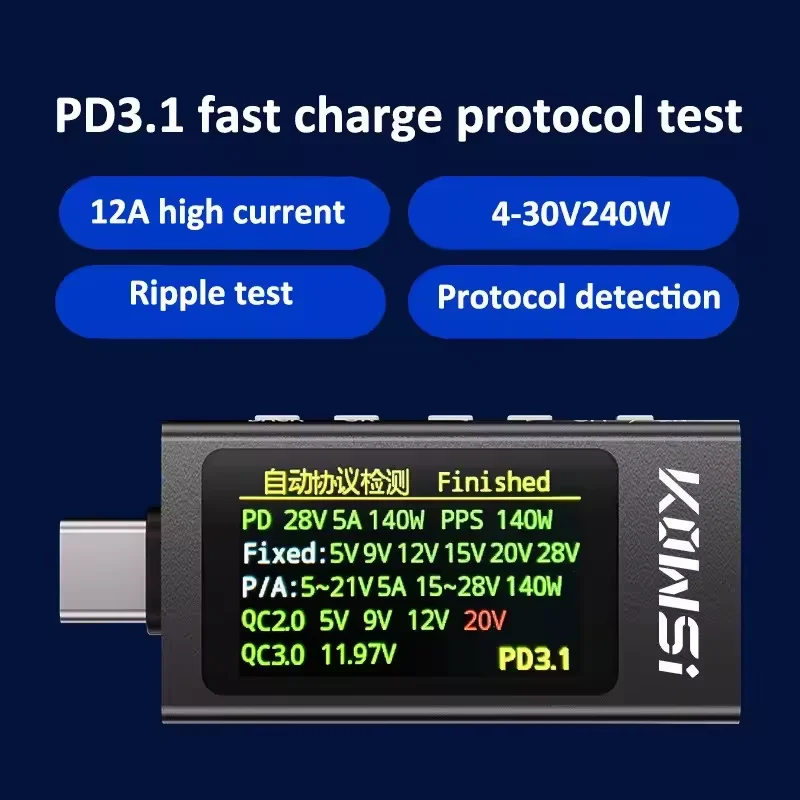 KWS-X1 Type-C Current and Volt - Battery Monitor Coulometer recension och pris