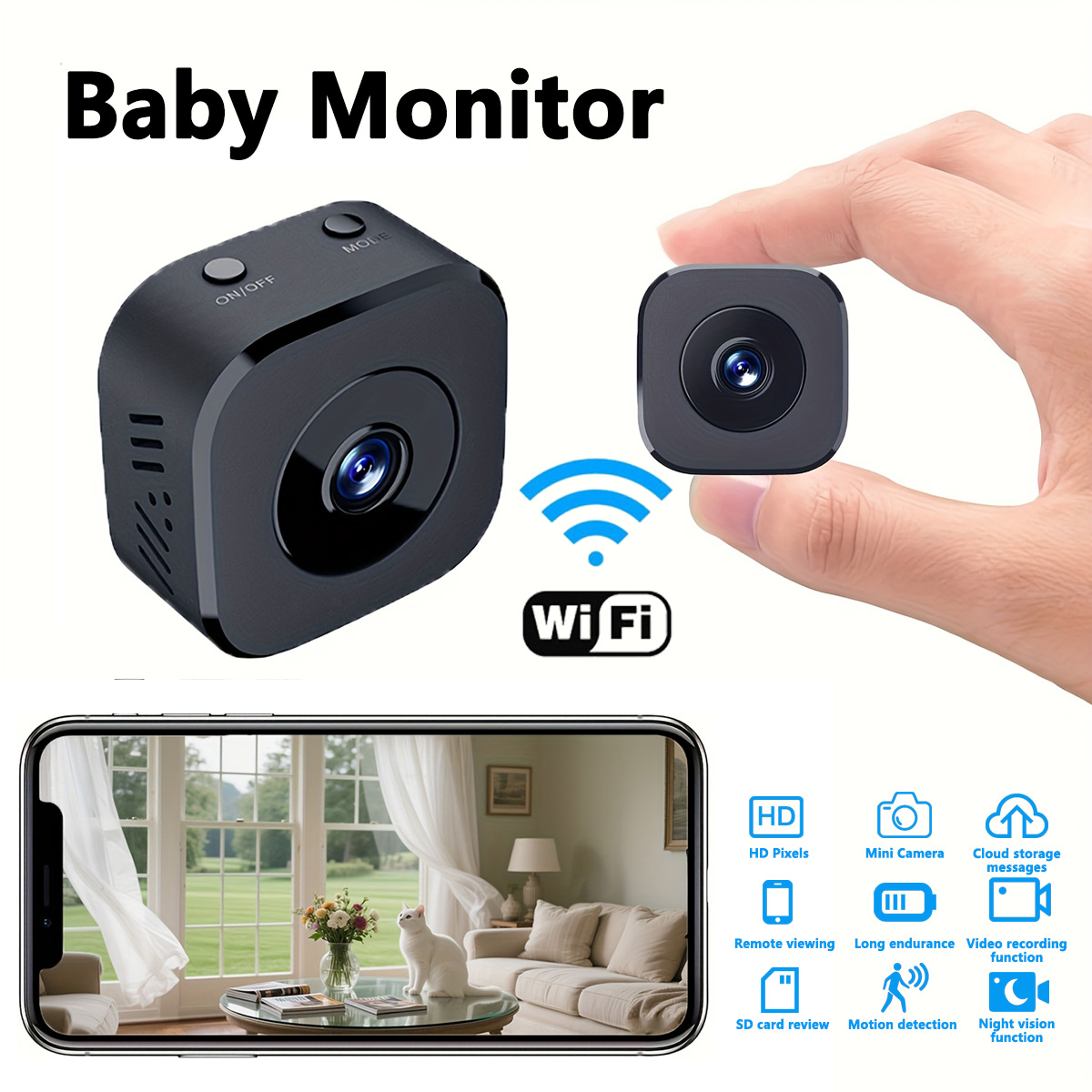 1080P HD Mini WiFi Camera Indo - Renewable Energy Battery recension och pris